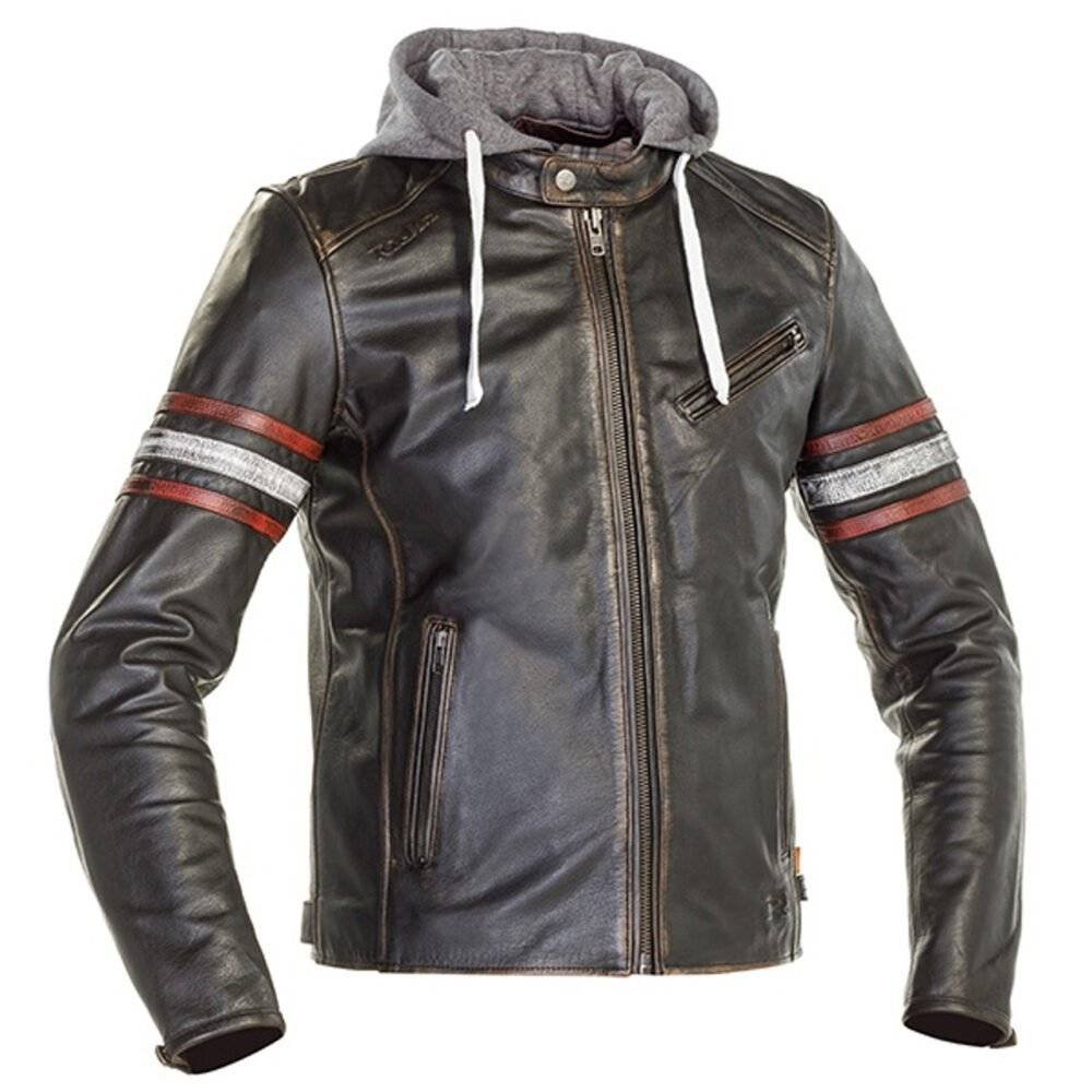 Men's Richa Toulon 2 Leather Motorcycle Jacket - Black & Red