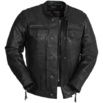 Close-up of Premium Leather Jacket for Riders