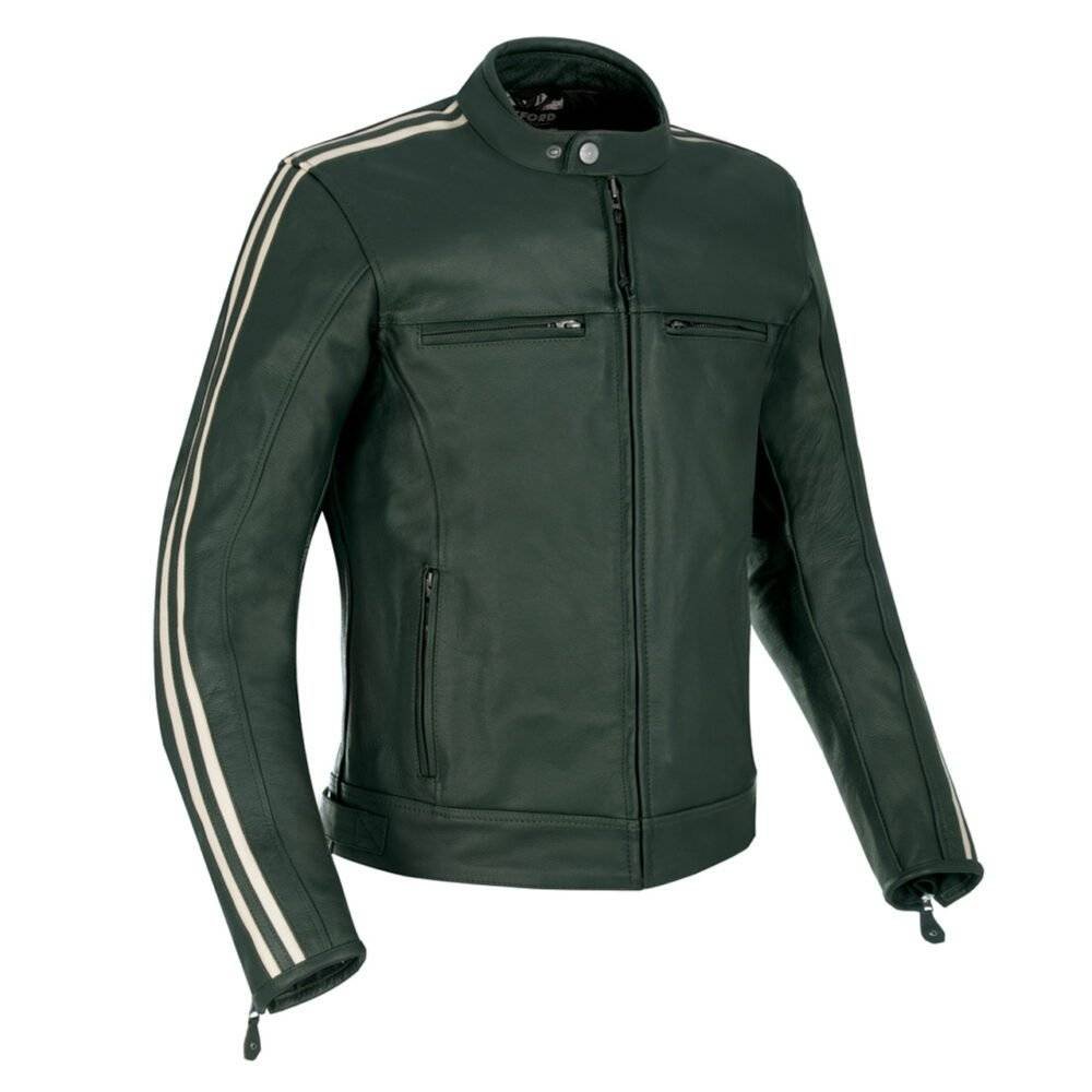 Oxford Bladon Racing Green leather jacket street style