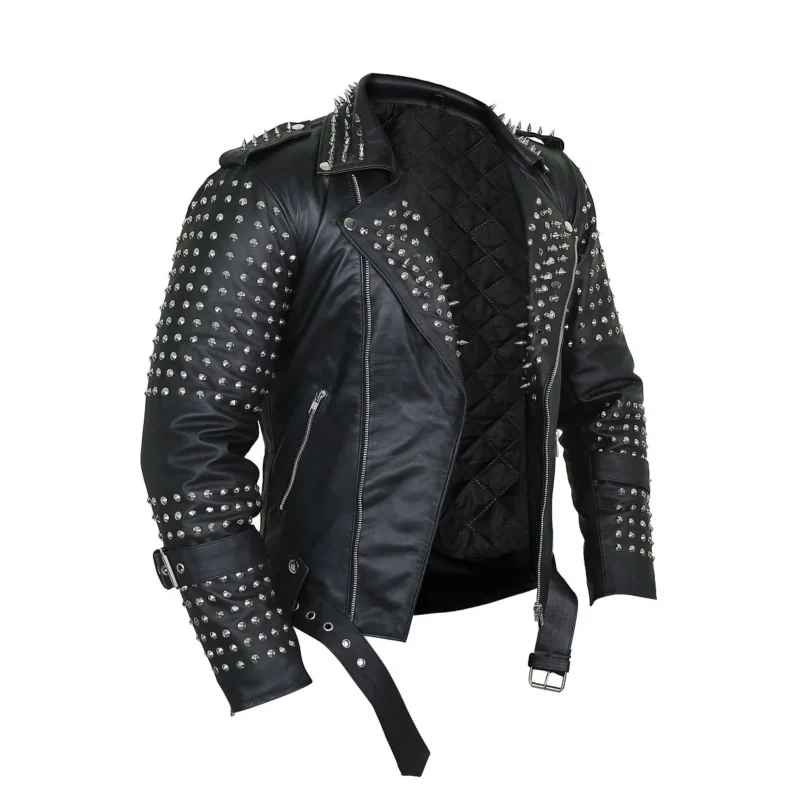 Front view of Edgy Biker Jacket