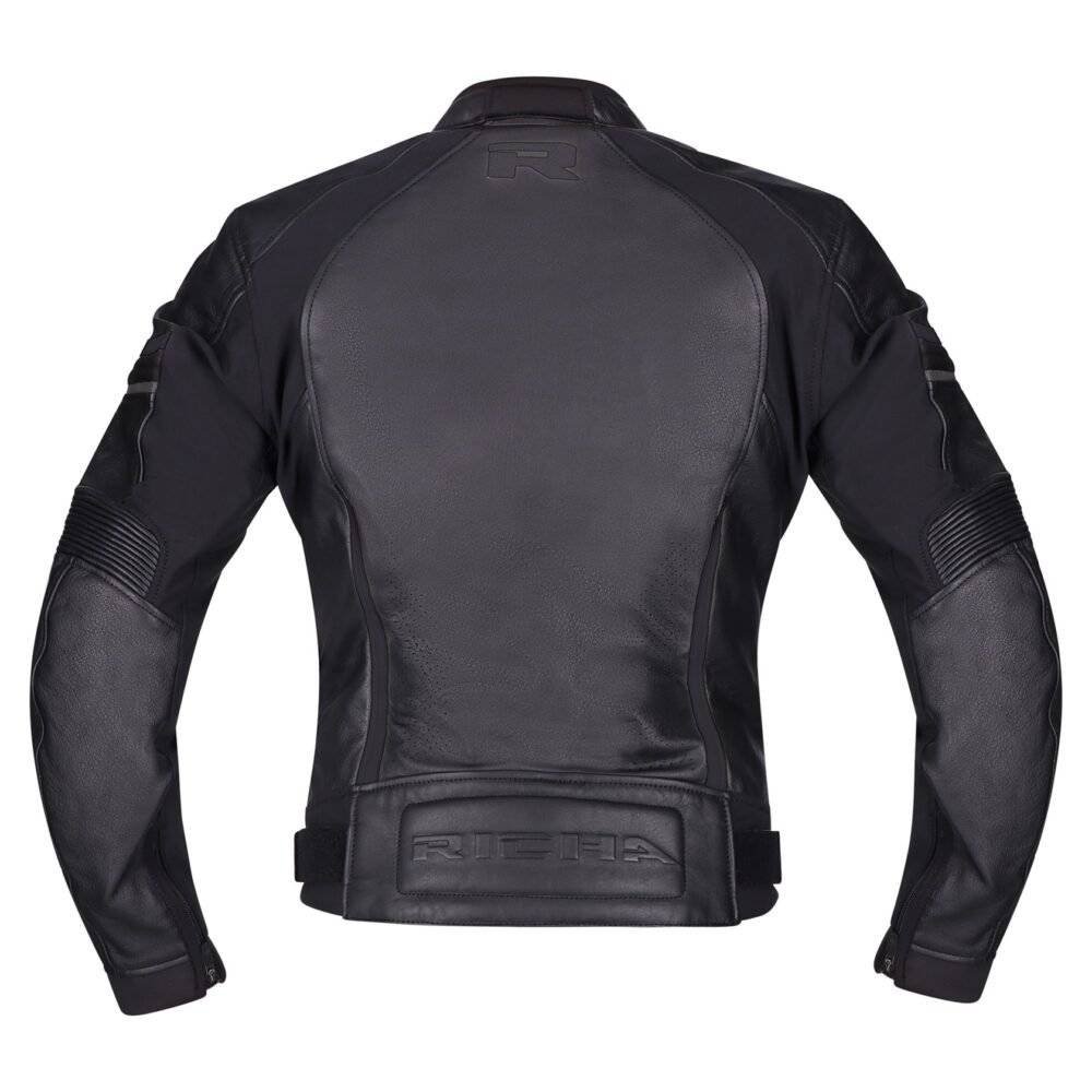 Back view of Classic Black Leather Jacket