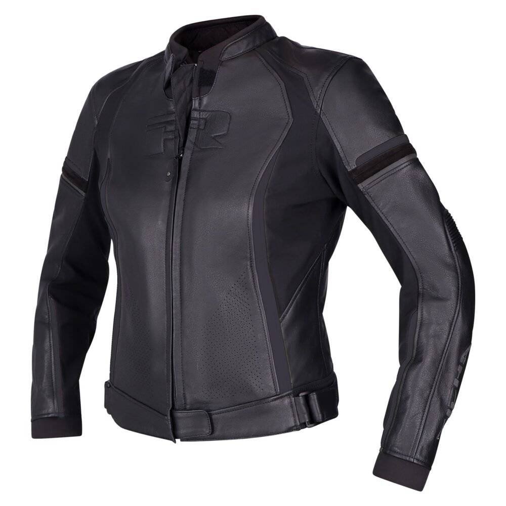 Front view of Stylish Black Leather Jacket