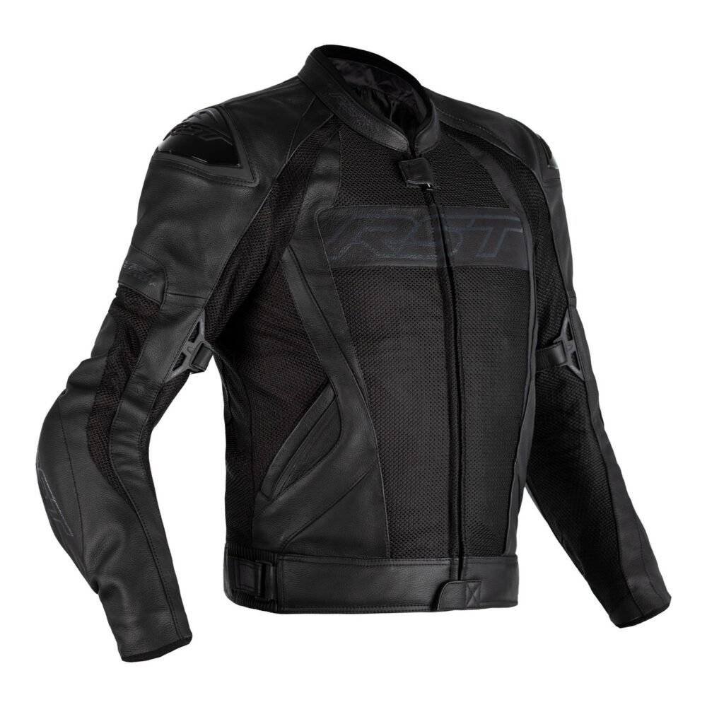 RST Tractech Evo 4 CE Leather Mesh Mens Jacket - Black