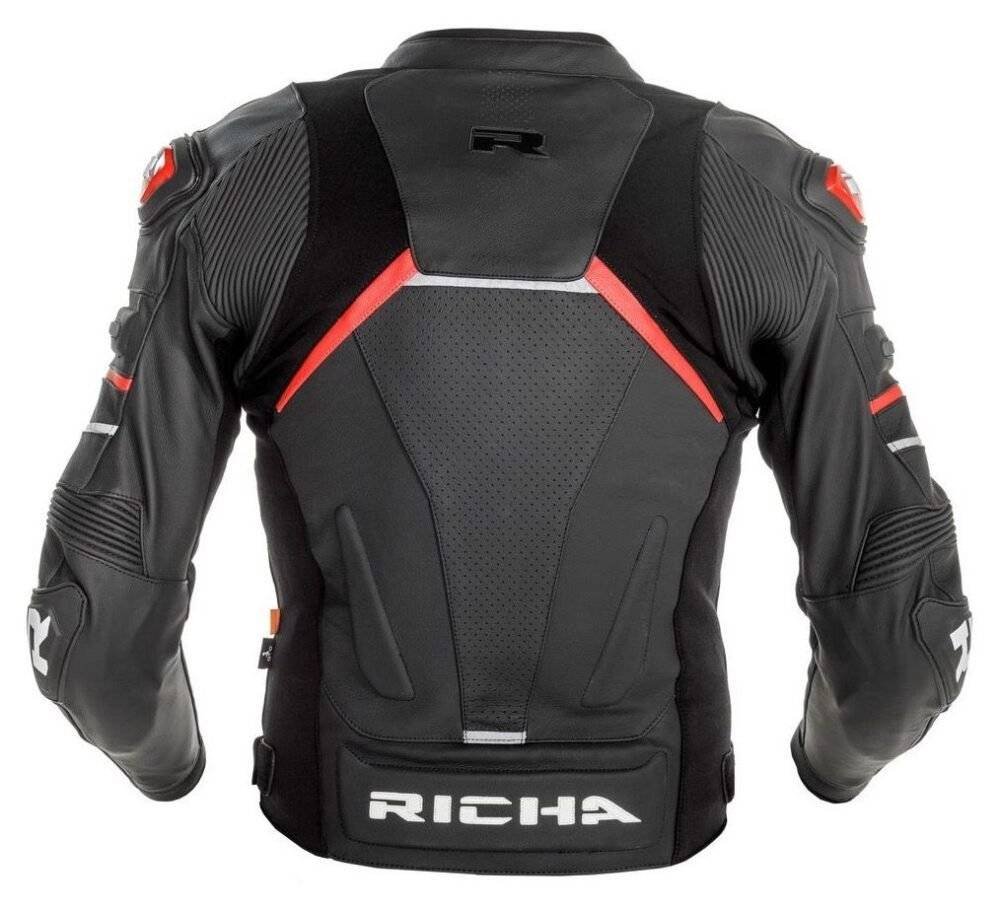 Richa Mugello Second Generation Leather Riding Jacket - Black/Red