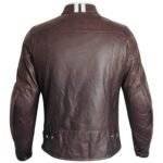 Back view of Genuine Vintage Brown Leather Jacket