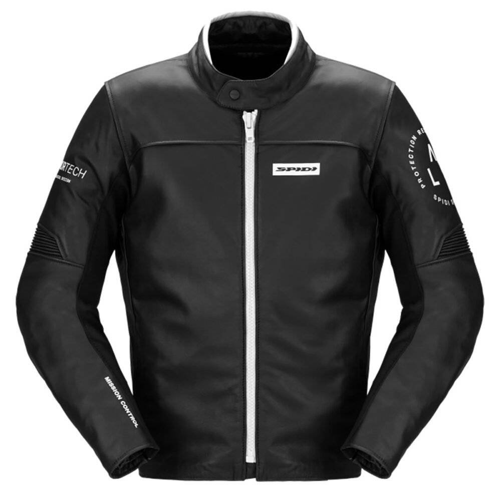 Front view of Black Spidi Genesis Leather Jacket