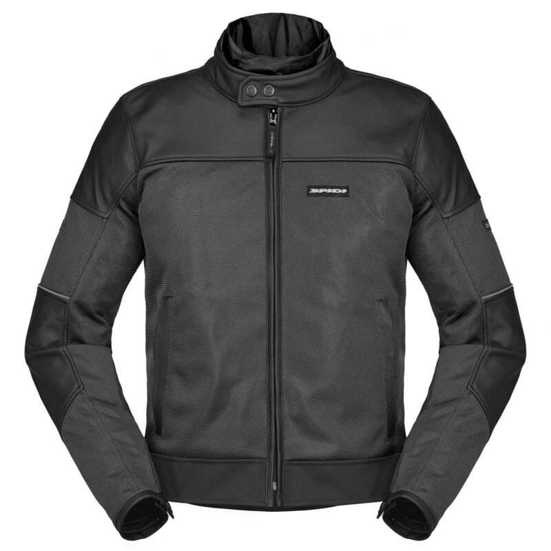 Front view of Black Spidi Intersection Leather Jacket