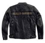 Back view of Distressed Leather Motorcycle Jacket