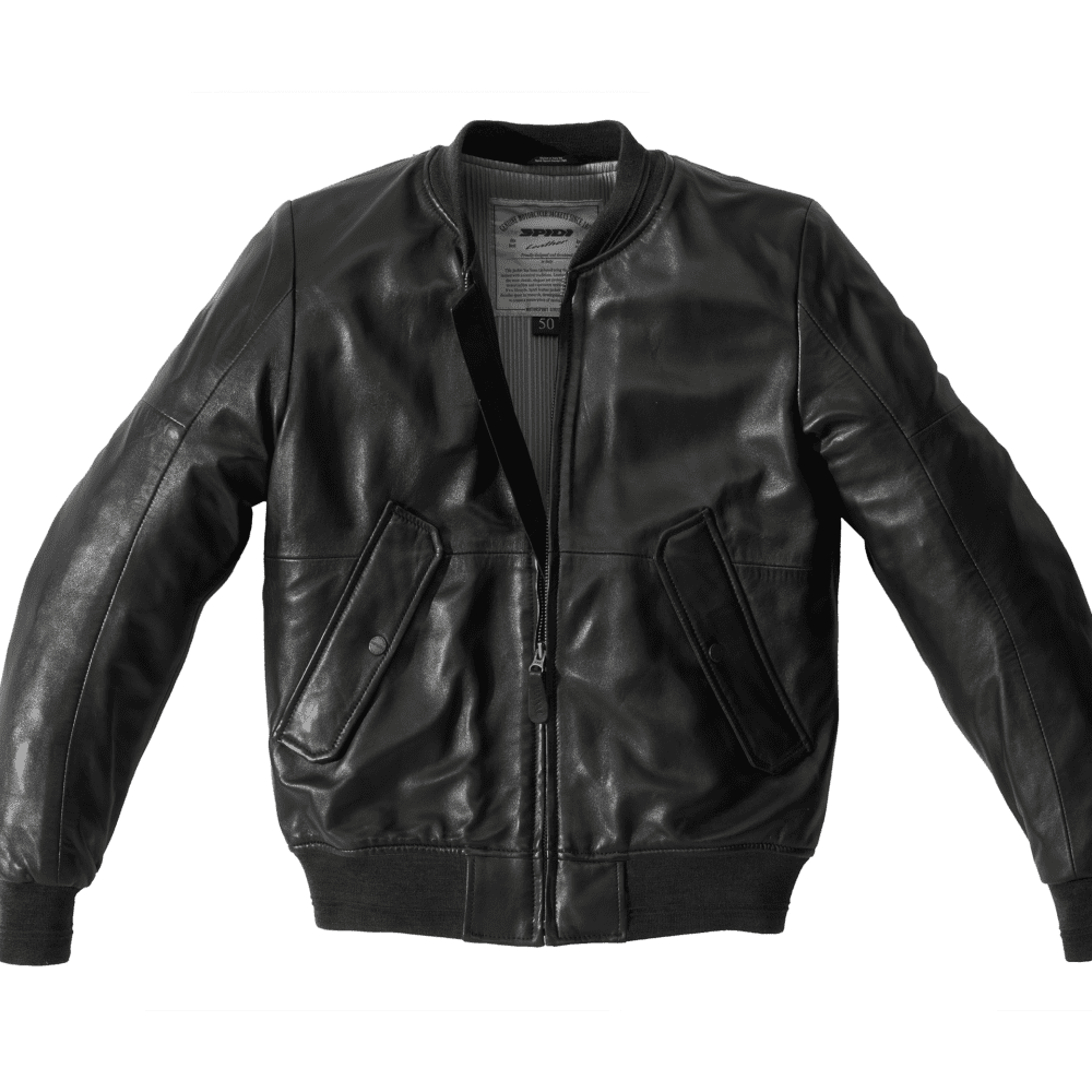 Spidi leather riding jacket for wet conditions - Black