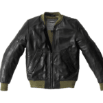 Spidi waterproof leather motorcycle jacket - Black/Green