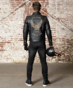 Back view of the Nomad USA Angel Fire motorcycle jacket.