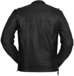 Back view of Durable Men's Leather Riding Jacket