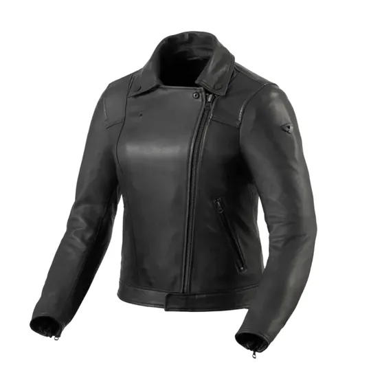 Front view of Women's Genuine Leather Jacket