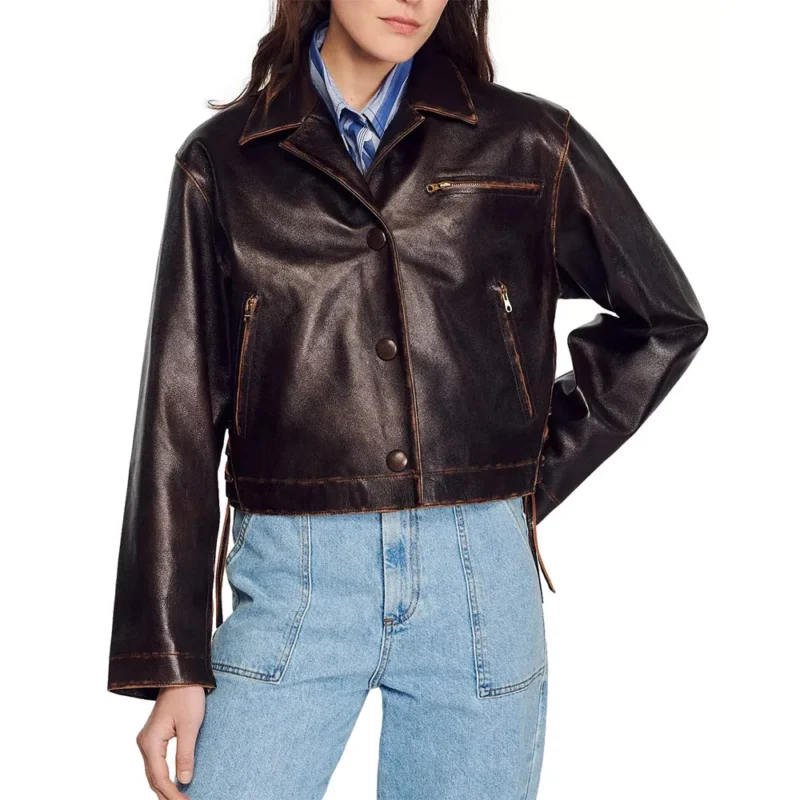 Jude Leather Jacket for Women with Trendy Style