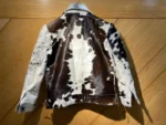 Back view of Hair-On Cowhide Motorcycle Jacket