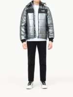 Front view of Men's Silver Insulated Jacket