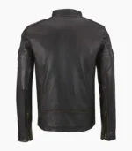 Back view of Men's Brown Leather Racing Jacket