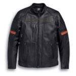 Front view of Vanocker Waterproof Leather Jacket