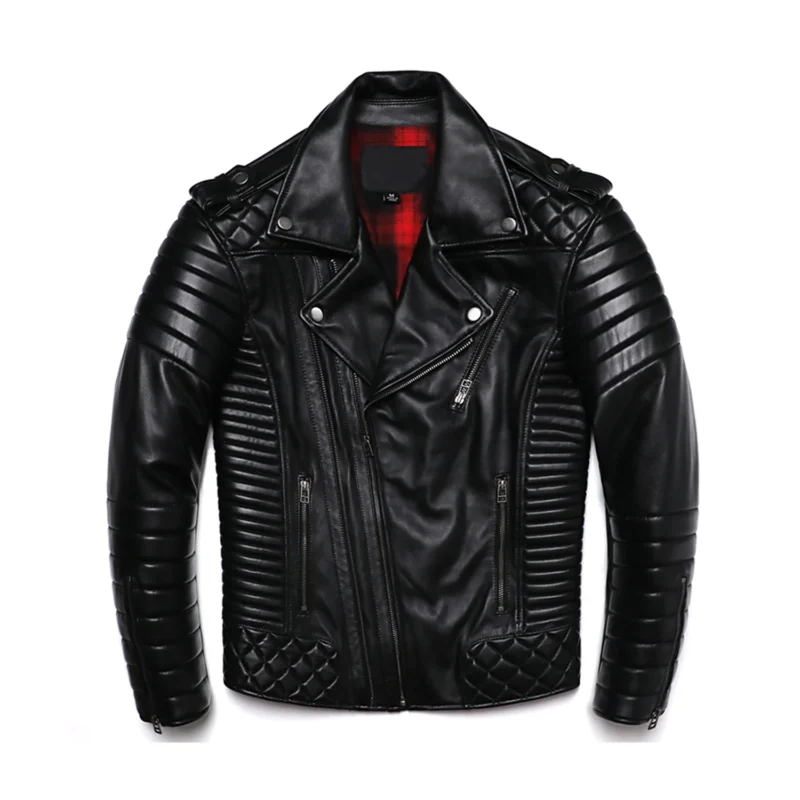 Front view of Authentic Sheepskin Leather Jacket