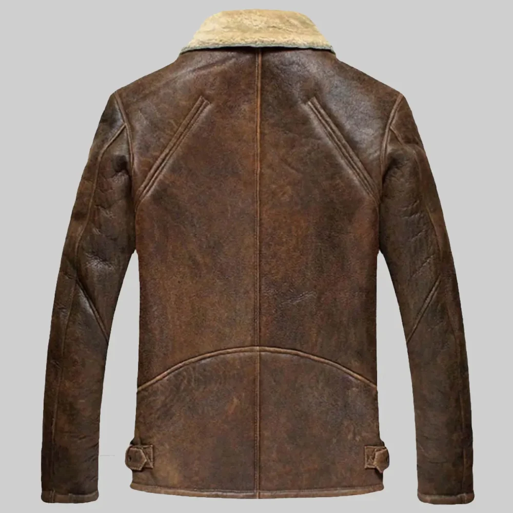 Retro Aviator Leather Jacket