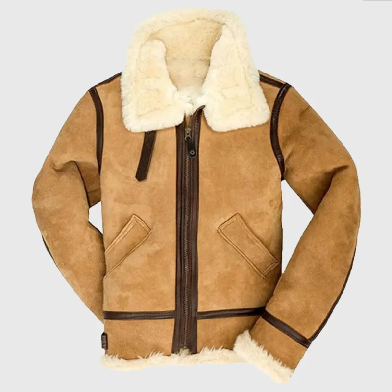 Shearling Brown Leather Aviator Jacket