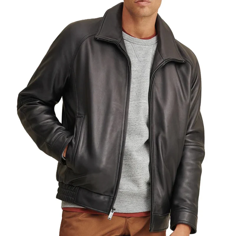 Leather Bomber Jacket