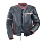 Black Waxon Moto Jacket with Italia Design