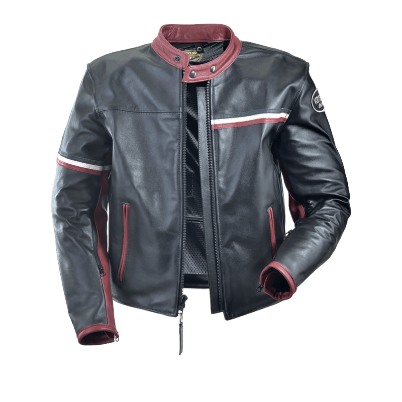Black Waxon Moto Jacket with Italia Design