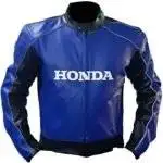 Honda Blue Motorcycle Leather Jacket