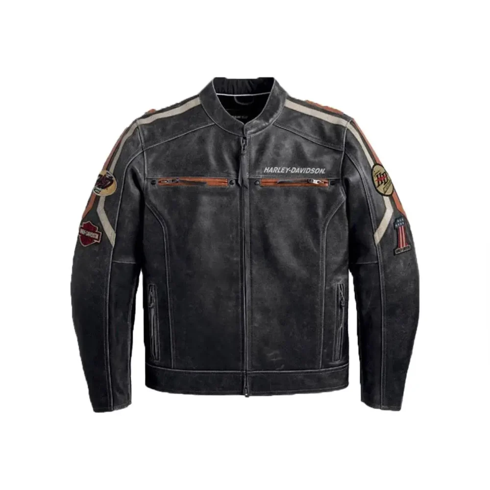 Boxford Jacket in Black Leather by Harley