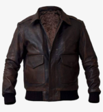 bomber brown jacket