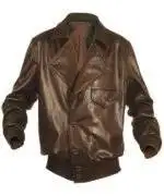 High-Quality Brown Leather Motorcycle Jacket