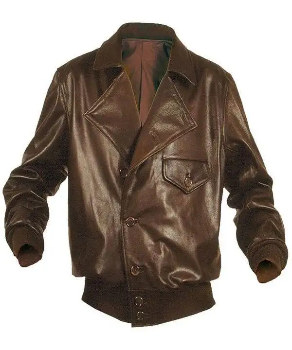 High-Quality Brown Leather Motorcycle Jacket