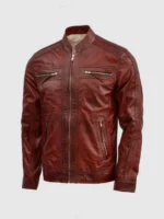 Leather Burgundy Jacket