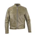 Classic Olive Green Biker Leather Jacket