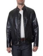 Casual Cowhide Biker Jacket