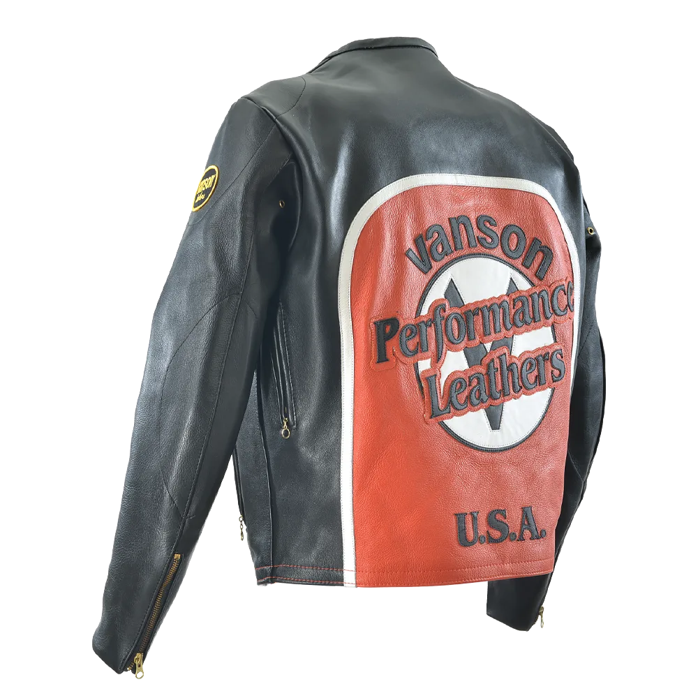 Classic Racing Leather Biker Jacket