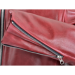 Classic Red Biker Leather Jacket