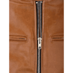 Classic Rust Biker Leather Jacket