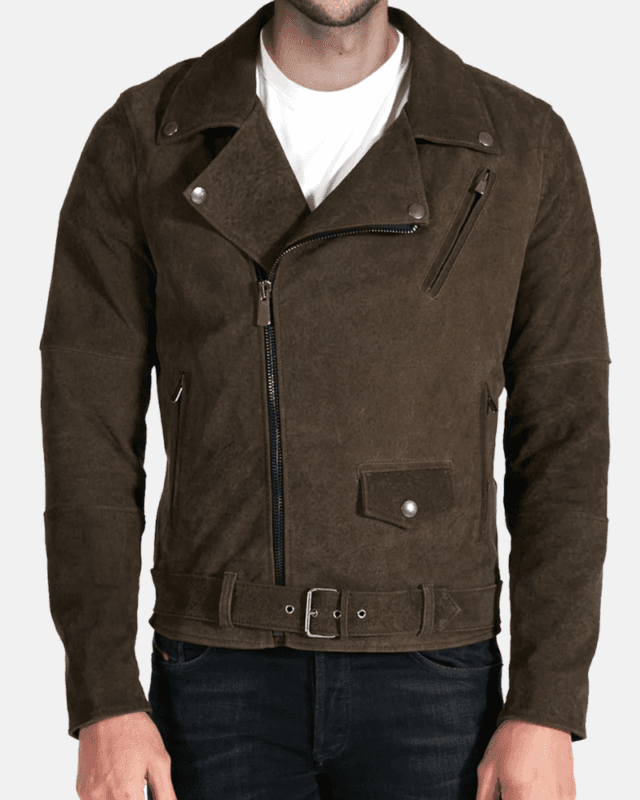 Soft Umber Suede Leather Jacket