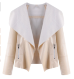 Turn-Down Collar Moto Jacket