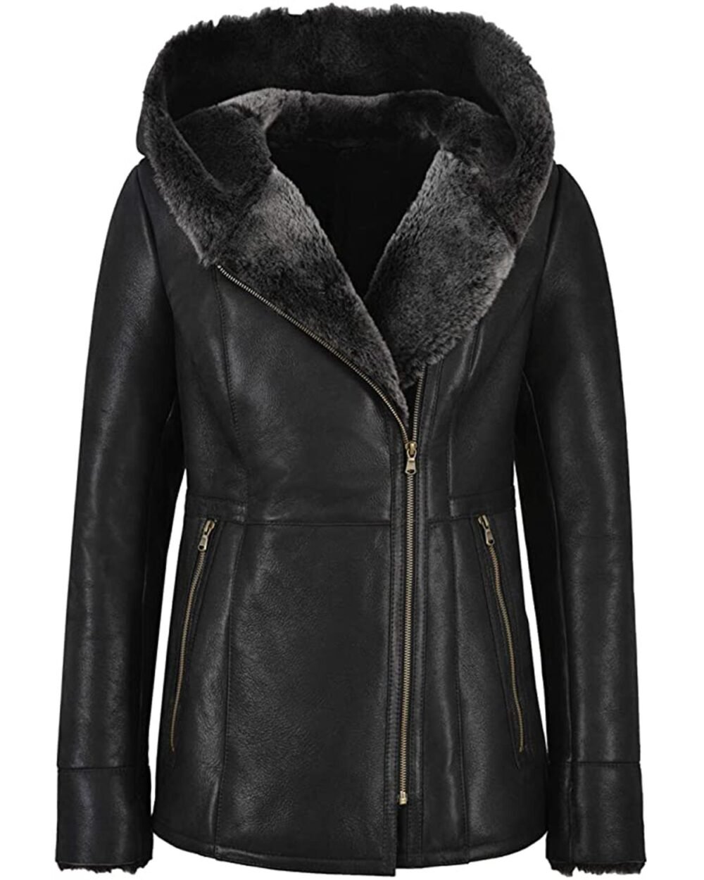 Shearling Long Leather Jacket