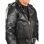 Deluxe Highwayman Motorcycle Leather Jacket