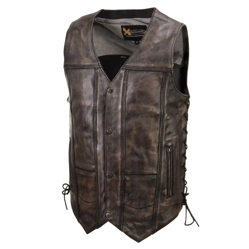 Motorcycle Biker Leather Vest