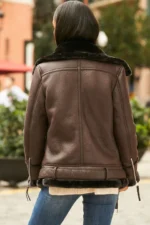 Sosandar Faux Shearling Moto Jacket