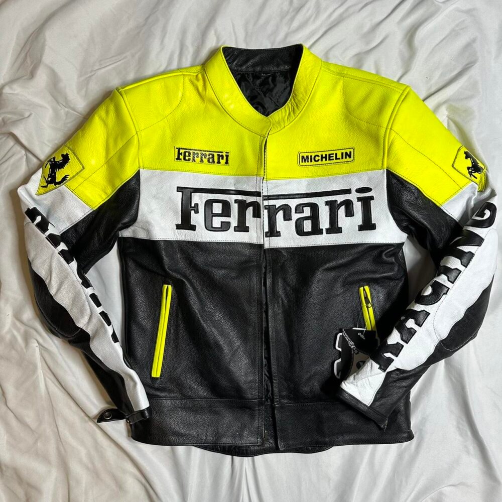 Ferrari Racing Motorcycle Leather Jacket