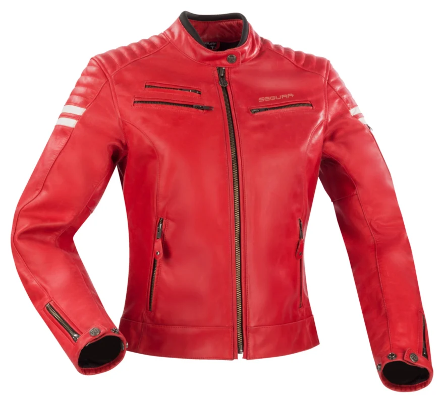 Red Ladies Leather Jacket