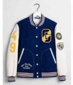 Gant varsity jacket in spring blue