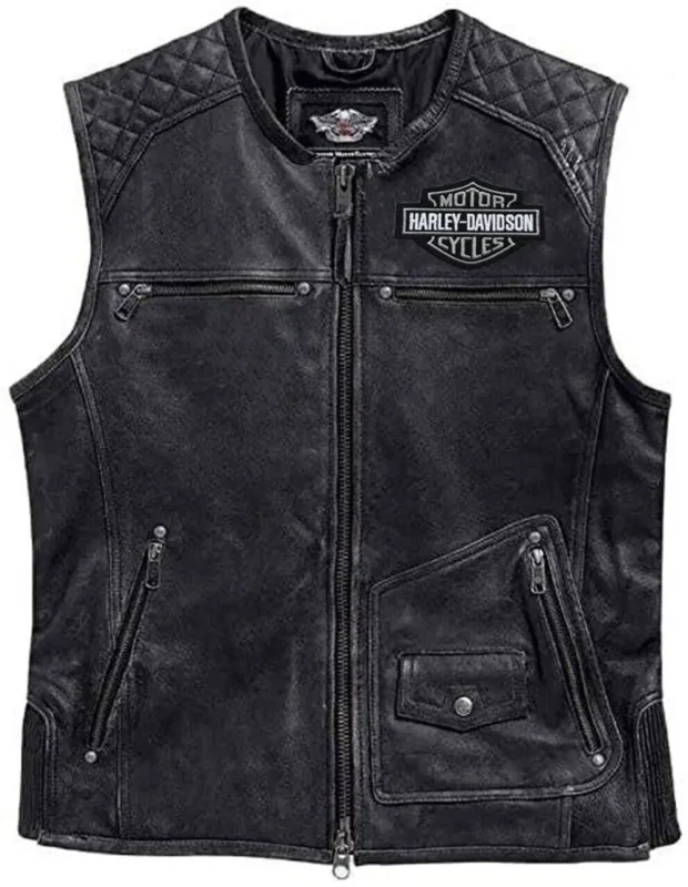 Harley Davidson Leather Biker Vest