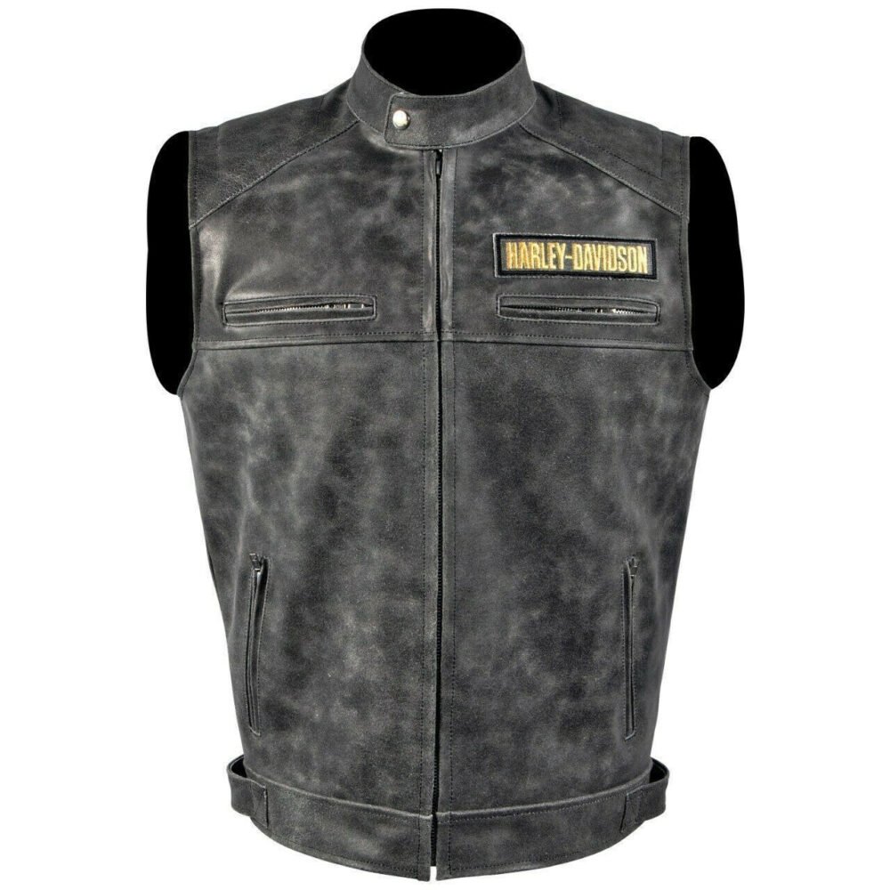 Harley Davidson Men's Black Motorcycle Vest